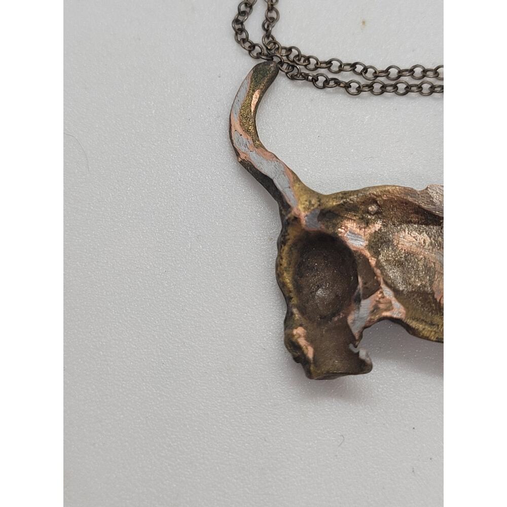 Vintage Whimsical Cat Pearl Rhinestone Pendant Necklace - Picture 9 of 12